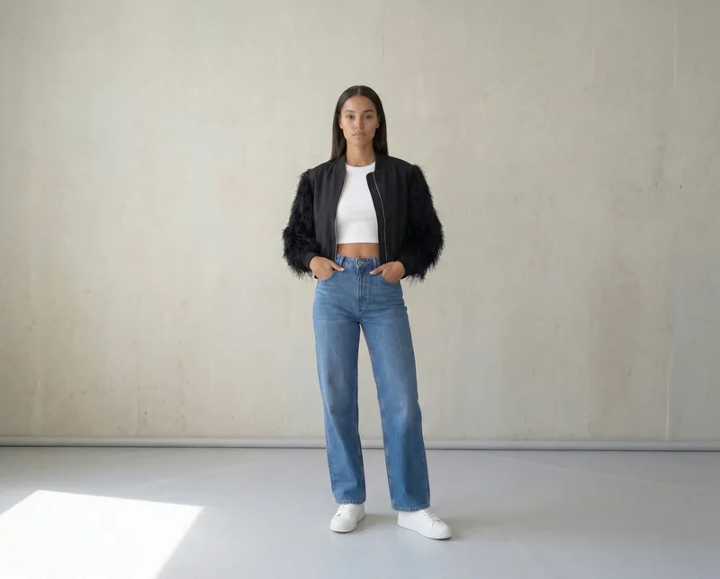 Après : veste mise en scène sur mannequin